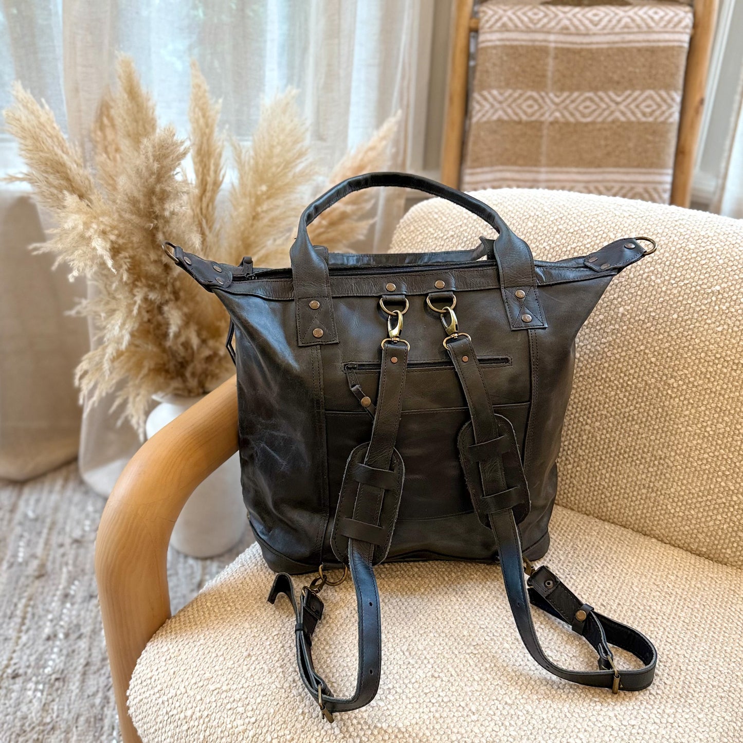 Convertible Wool Pocket Weekender